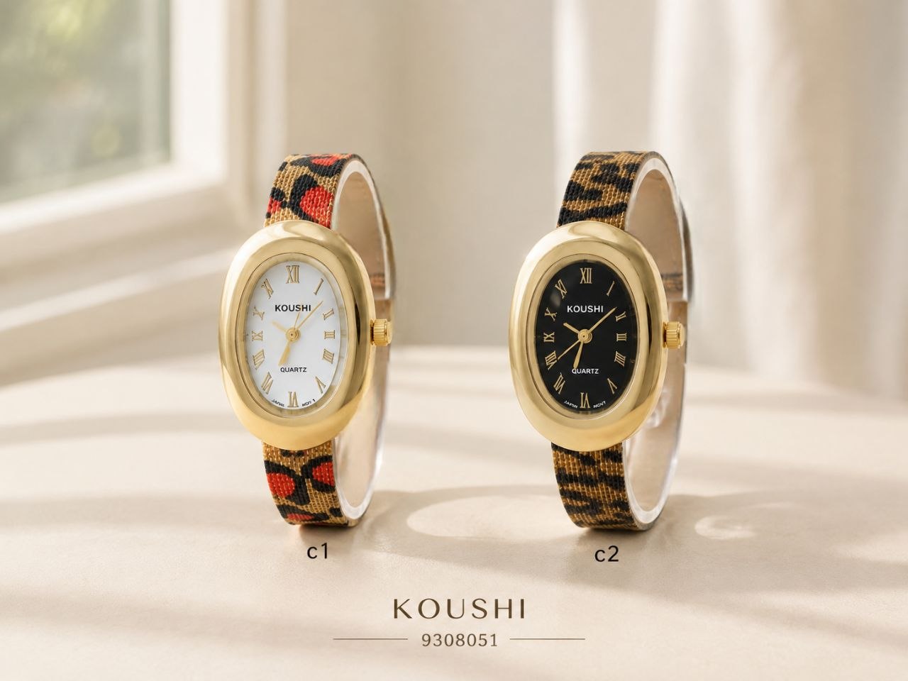 ساعت زنانه پلنگی مارک koushi 9308051
